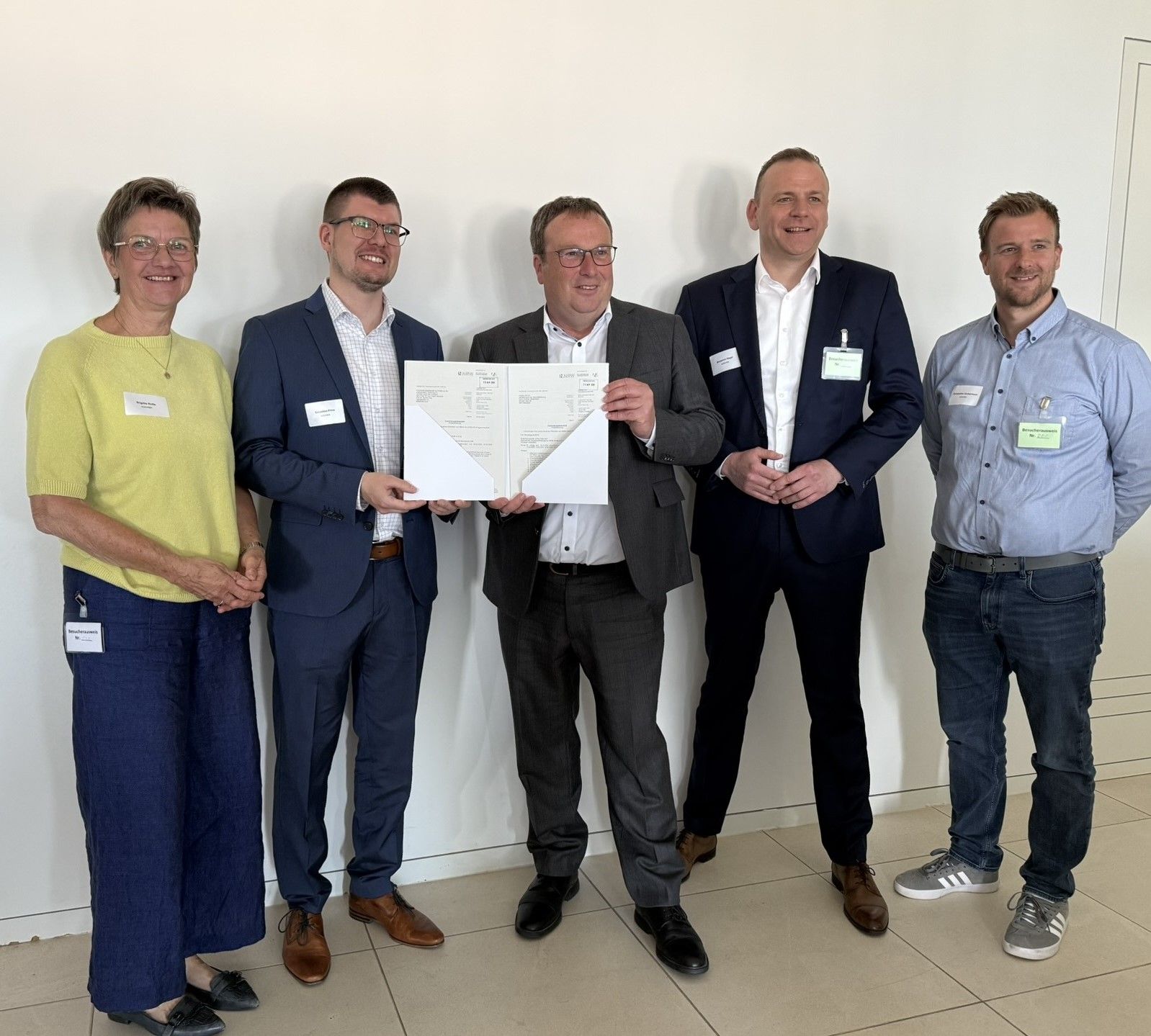 Übergabe der Förderbescheide